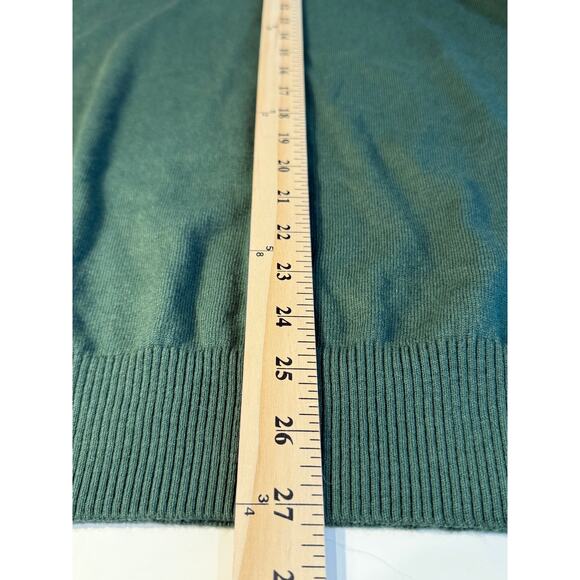 Hawker Rye Cotton Cashmere Sweater L Kombu Green NWT Minimalist Classic - Picture 7 of 9